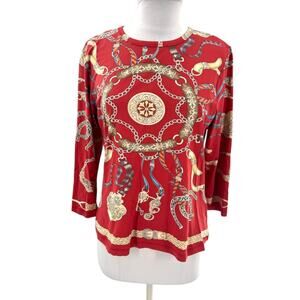 J. McLaughlin Catalina cloth top medallion print sz M